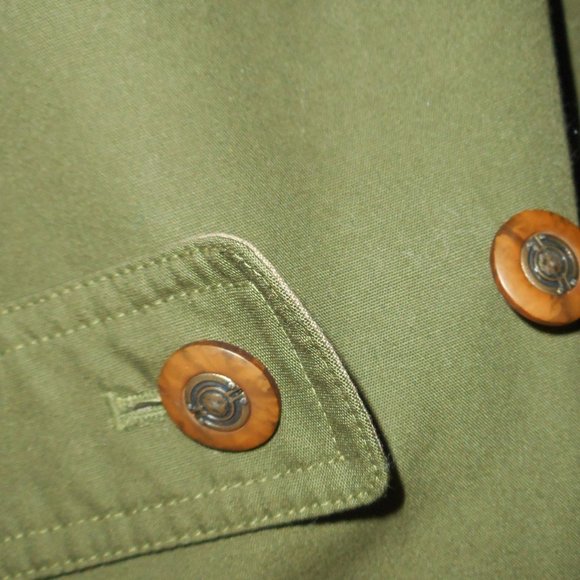 NEW Full Length Olive Green Rain Coat w/Lining - Picture 5 of 6